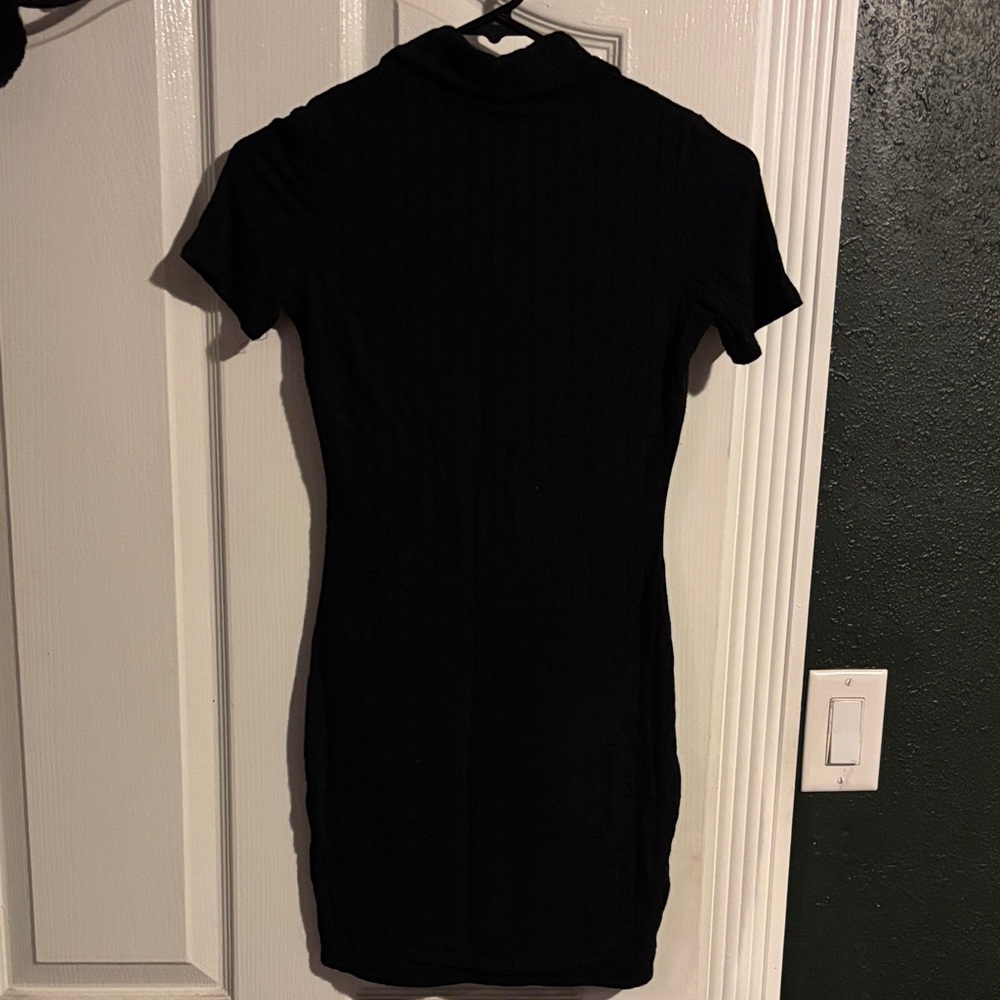 OOTDFash Black Ribbed Mini Dress - Picture 4 of 4